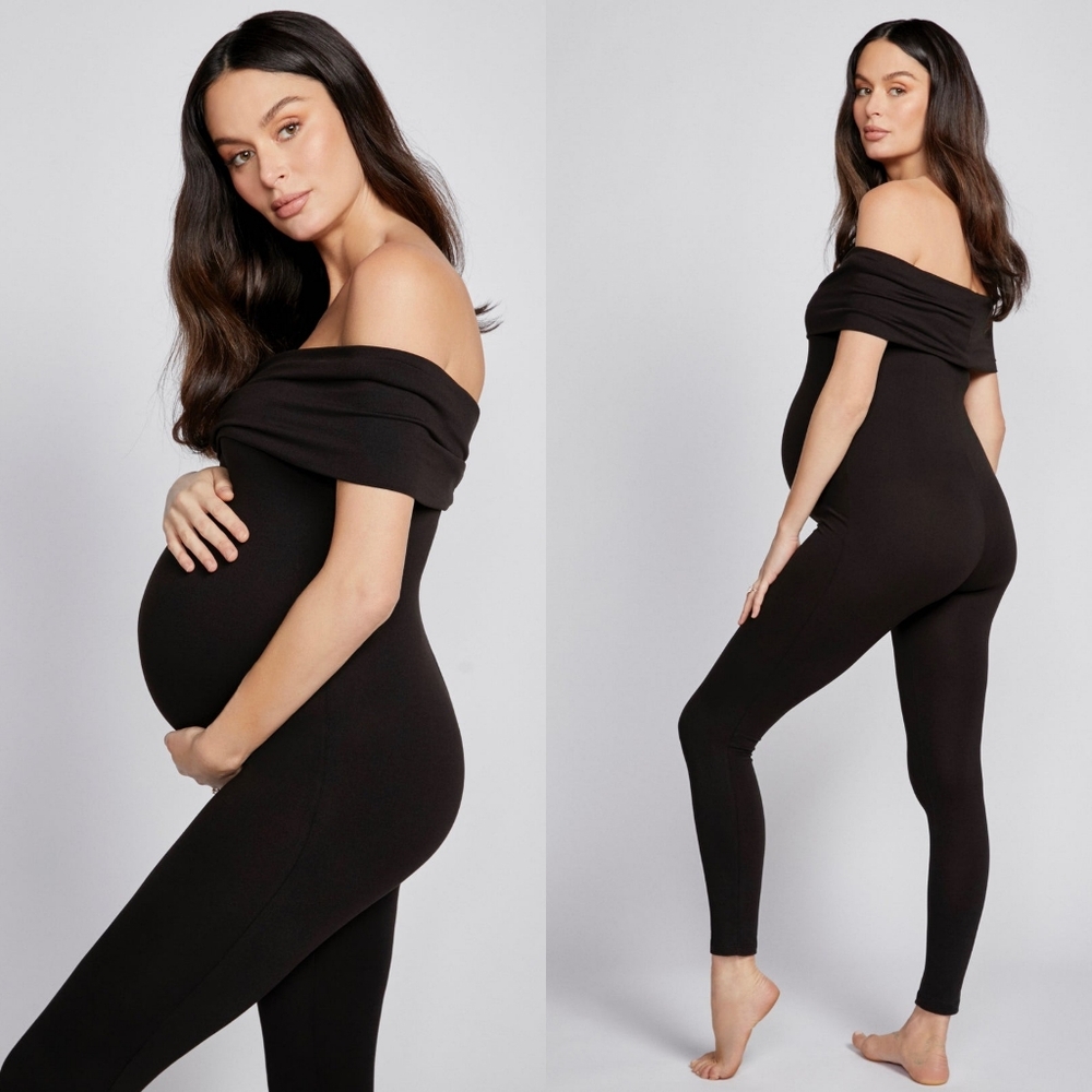 The Harper - Bumpsuit Black Maternity Jumpsuit